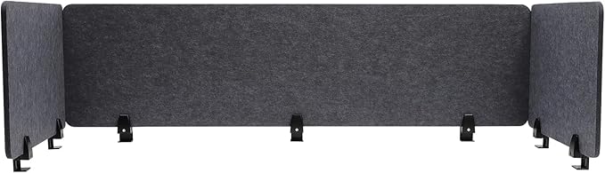 2 Pack Acoustic Desk Divider 59 x 16 Inch No Drilling Clamp-On Privacy Shields Panel Freestanding Desk Divider Desktop Sound Proof Dividers for Office Libraries School Student Desks