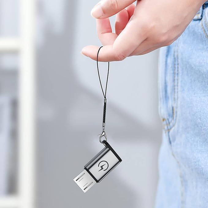 USB C to Micro USB Adapter, Supports 18W Fast Charging, Used for USB C Female to Micro Male Adapter (2 Sets), Cannot be Used for Earphone Audio Playback