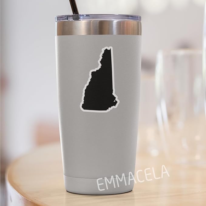 (3PCS) New Hampshire State Map Stickers, US State Stickers - Waterproof Vinyl Decals for Tumblers, Water Bottles, Laptops, Books, Scrapbooks, Great for New Hampshire Lovers 3 x 1.8 Inch