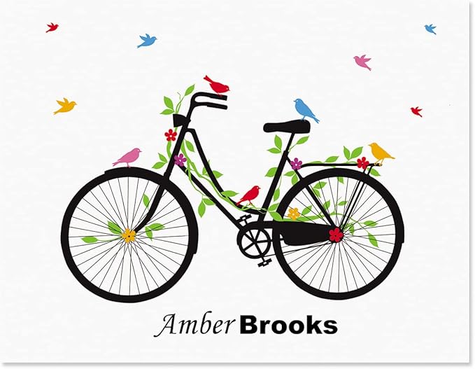 New Spin Bike Personalized Note Cards - 24 Cards with White Envelopes, 4¼ x 5½ Inch Size, Blank Stationery, Add Names or Text, For Thank You Notes, Invitations, & Announcements