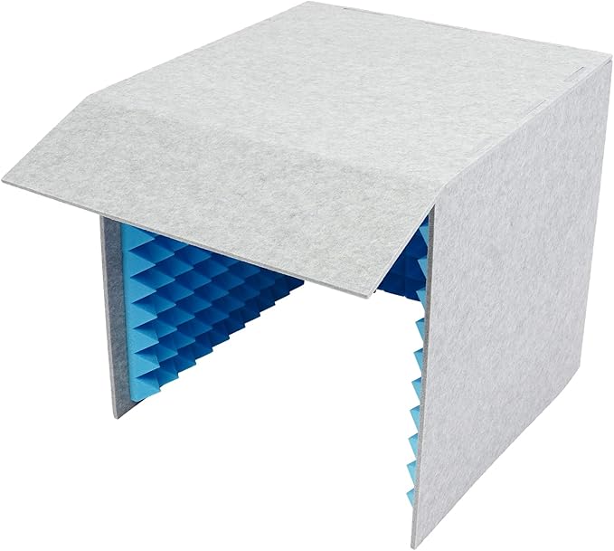 60x60cm Foldable Desktop Soundproof Booth for Voice Recording with Noise Reduction Sponge and Polyester Panels