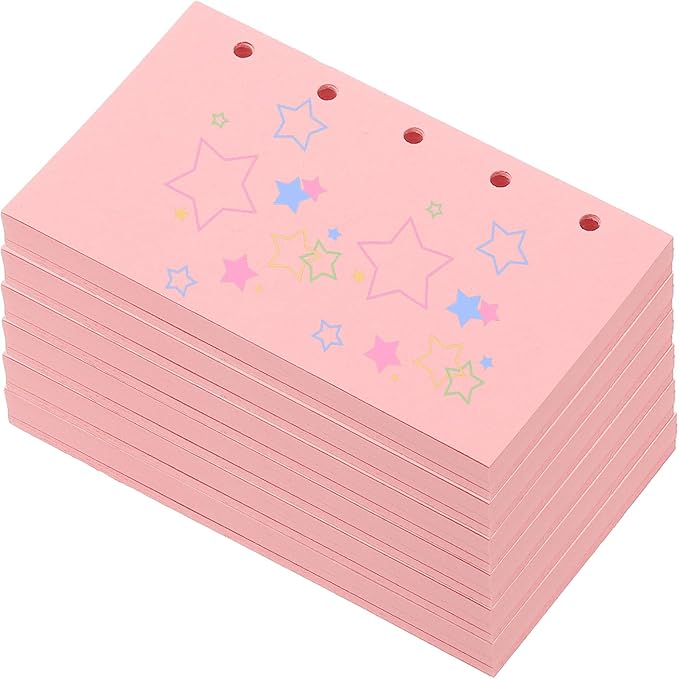 PATIKIL Colored Loose Leaf Paper, 4.1" x 2.5"(A8) 300 Sheets 5 Holes Punched 150GSM Blank Binder Refill Paper Supplies for Office Note Taking Teacher Planner Journal Notebook, Yellow