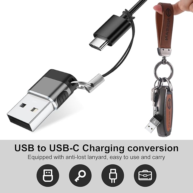 USB C Female to USB Male Adapter 6 Pack,USB to USBC Adapter,A to C Charger Converter,USB OTG Adaptor for iPhone 16 15 14,MacBook,Laptop,PC,Tablet,Phones(Grey)