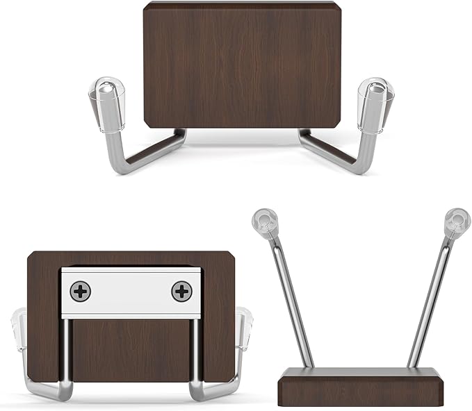 TOYOSO Magnetic Game Controller Holder: Walnut Wood Headphone Holder for Gamers - Headset Hanger Adhesive-Free 10lbs Strong Wall Mount for Xbox/PS5/Switch Controllers/PC Desk