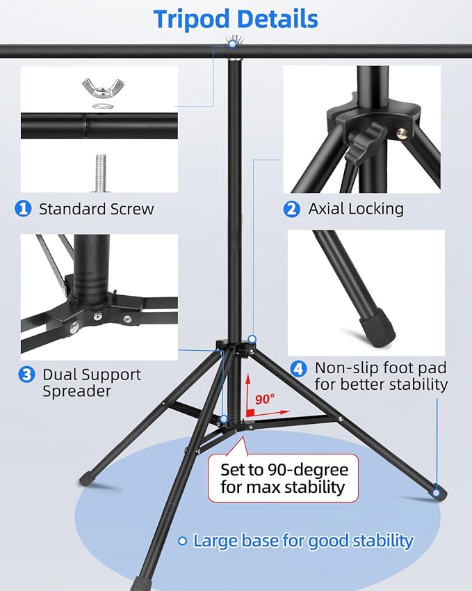 HEMMOTOP Green Screen Backdrop Kit, 8x6.8ft Wider Green Screen with Stand, Portable Chromakey Greenscreen Background with Stand, Spring Clamps, Carrying Case for Zoom, Streaming, Video