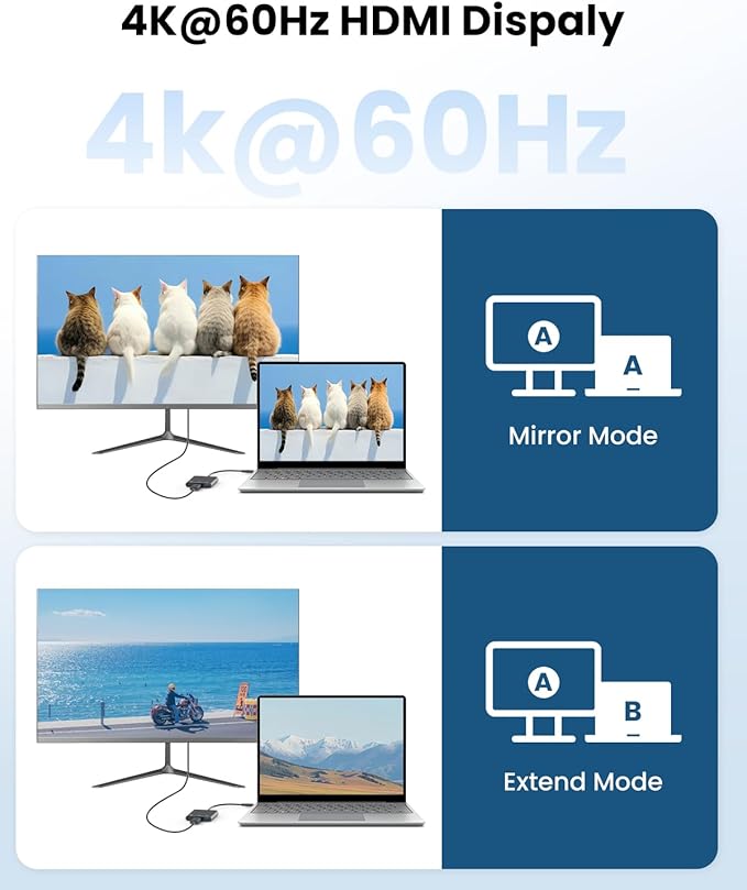 Battony USB C to HDTV Adapter with 4K@60Hz HDTV Output, Multi-AV Converter for for MacBook/Mac Pro Air iPad Pro and More Type-C Port Device