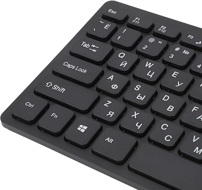 SENECESLI 78 Key Ultra Slim Language Keyboard, Russian Arabic English Bilingual Keyboard, Wireless Bluetooth, Travel Portable for Tablets Laptops Phones (Russian)