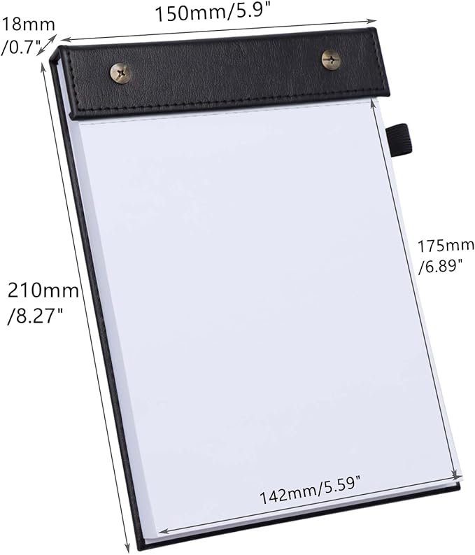Mogoostry A5 Blank Planning Pads 5.9" x 8" Planner To Do List Memo Note Pads Screw Binding Writing Paperboard Notepad, 100 Sheets per Pack