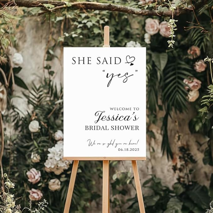 Bridal Shower Welcome Yard Sign, Wedding Shower Welcome Board, Custom Bridal Shower Sign, Elegant Bridal Shower Decor Board#10