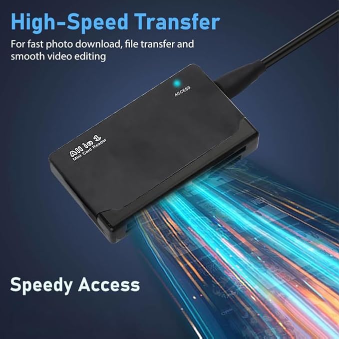 CR-A 6-Slot All-in-One USB 2.0 Card Reader-Writer - Portable Plug Play Multi Card Reader/Writer Compatible with Most OS and Memory Cards (not for Sony Memory Stick) Micro SD Cards,Includes USB Cable