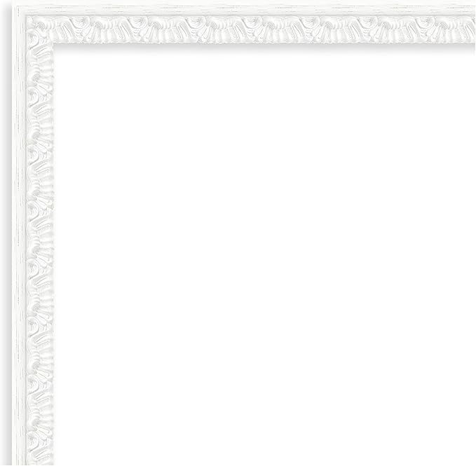 Amanti Art White Framed Magnetic Board 26x38 Large Vision Board for use with Magnets, 100% Metal Sheet to Display Items as Office Decor or for Home Organization in mudroom, Kitchen or Kids Room