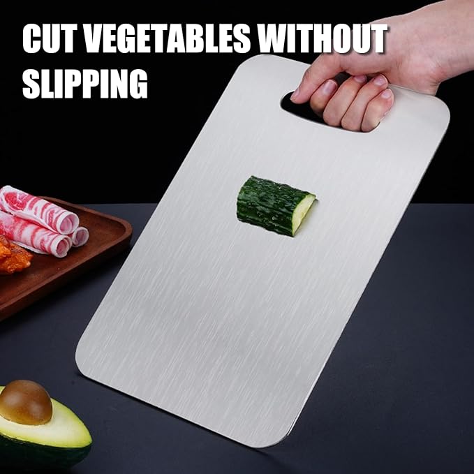 SHIRIA Cutting Board, Pure Titanium Cutting Boards For Kitchen, Double-Sided Titanium Cutting Board for Cutting Vegetables And Meat (18 * 12 in)