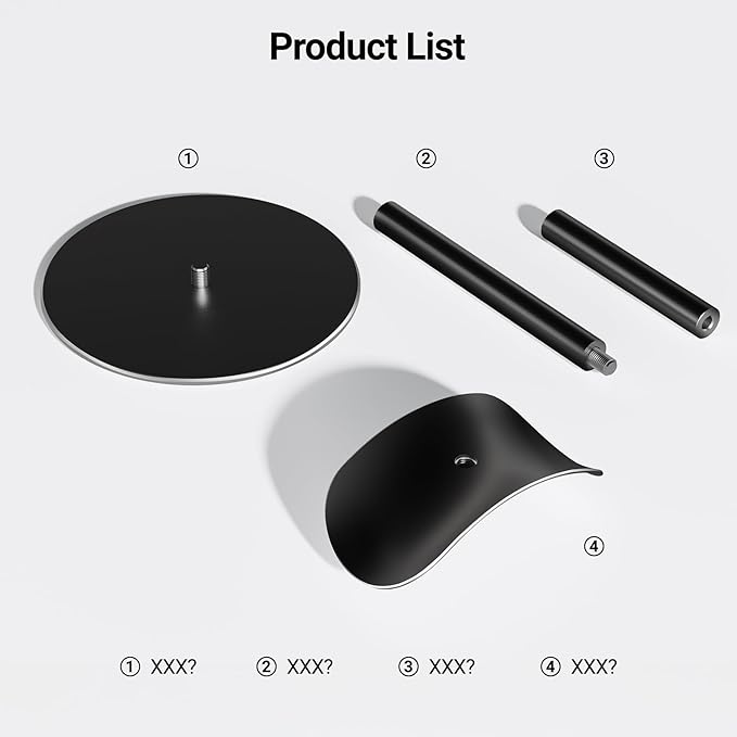 ANSHAWTIY Aluminum Alloy Headphone Stand for Desk, Gaming Headset Holder with Non-Slip Weighted Base, Compatible with AirPods Max and Over-Ear Headsets, Space-Saving Design (Black)