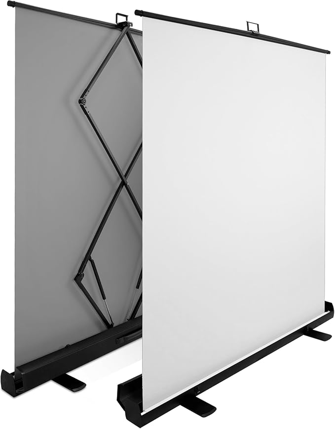 KHOMO Gear 62-Inch White Screen Backdrop – Collapsible & Portable Photography Background for Streaming, Video Calls, Zoom & Studio – Wrinkle-Resistant, High-Density Fabric, Easy Setup