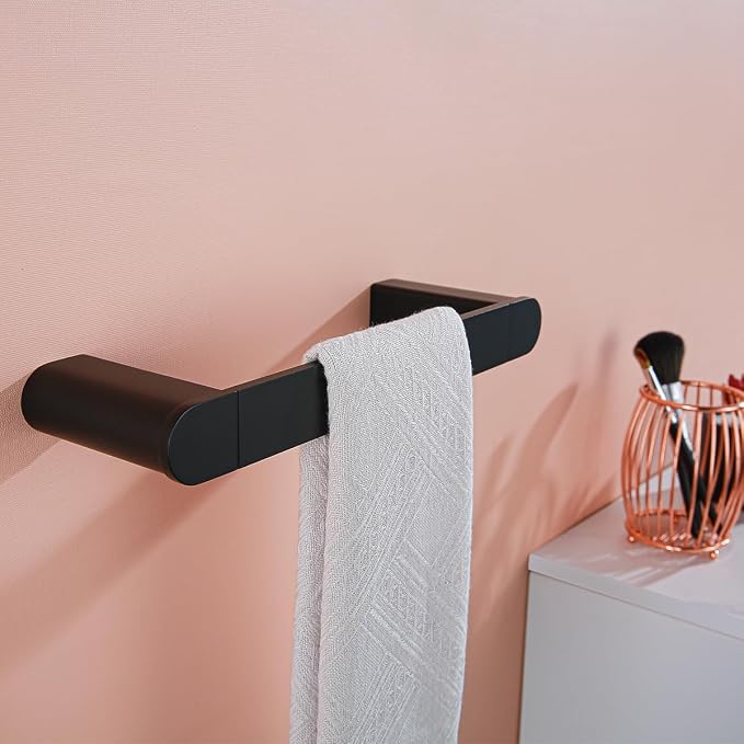 RANDOM Matte Black Towel Bar for Bathroom Kitchen 9 Inches Hand Towel Holder SUS304 Stainless Steel Towel Rack Kitchen Rag Towel Rod Wall Mounted.96026-2-9MB