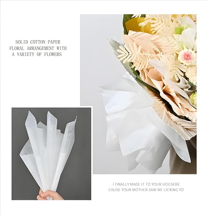96 Sheets Tissue Flower Wrapping Paper Cotton Wrapping Flower Paper Withdrawable Lining Paper Non-woven Waterproof Floral Bouquet Wraps For Florist Packaging Arrangement (Light Gray)