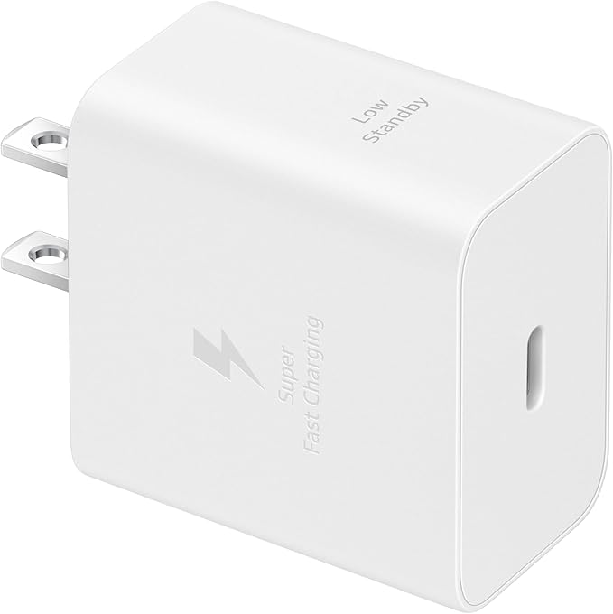 Samsung 45W Wall Charger Power Adapter, Cable Not Included, Super Fast Charging for Galaxy Phones, Tablets and USB Type C Devices, Low Standby Power Consumption, EP-T4511NWEGUS, White