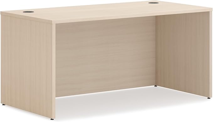 HON MOD Executive Desk 60-Inch Large Computer Desk Shell, Thick Wooden Laminate, Modern Table with Cord Management, 60" W x 30" D x 29" H, Desert Oak