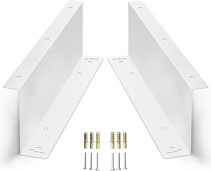 TidyFriend Cash Register Stand Brackets, 16 in Cash Drawer Under Counter Mount Brackets, Heavy Duty Steel Mounting Brackets for Square Cash Drawer, Brackets for Cash Drawer Under Counter (White)