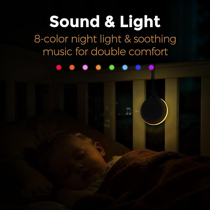 Gianna Portable White Noise Machine, Custom Recording, Free Updateable Sound Library, Rechargeable Sleep Machine with Light & Timer, Baby Sound Machine for Sleeping and Travel