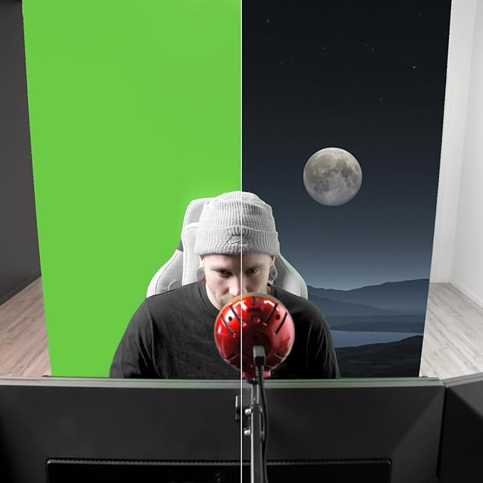 Arozzi Ultrawide Green Screen 63" x 62" Portable Collapsible Wrinkle-Resistant Chromakey Greenscreen Background for Photography and Video Collapsible