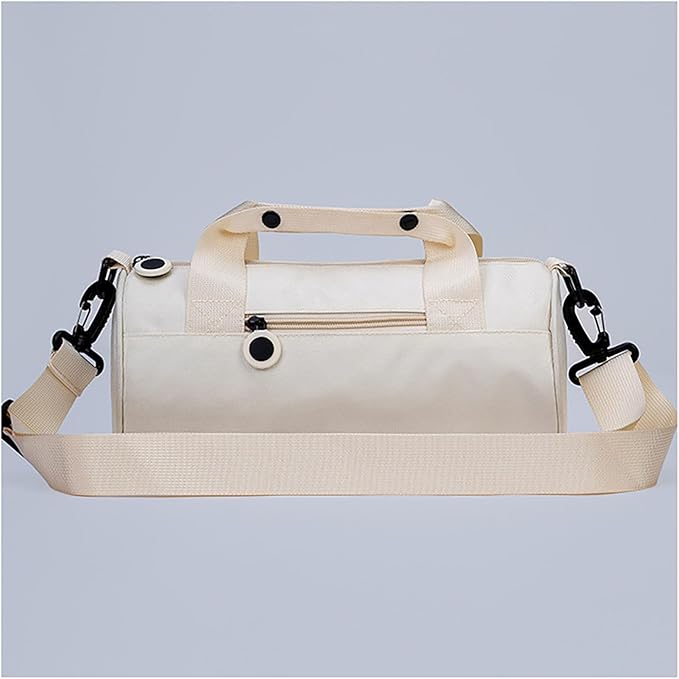 Small Gym Bags Crossbody Tote Workout Travel Duffle Bags For Daily Outdoor Exercise Cycling Swimming Dance Sport (White, S)