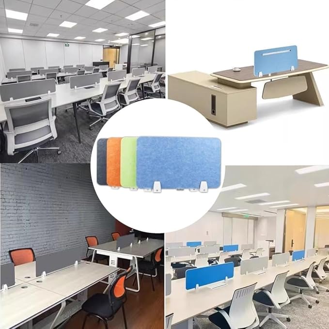 Desk, Soundproof Divider Clip – Vertical Desk Partition for Classroom & Library, 60x30cm, Orange Enhance Focus Reduce Noise