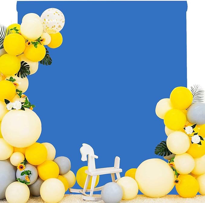 Blue Photo Backdrop for Photoshoot Blue Background for Photography Photo Backdrop Curtain for Party 6 x 9 FT