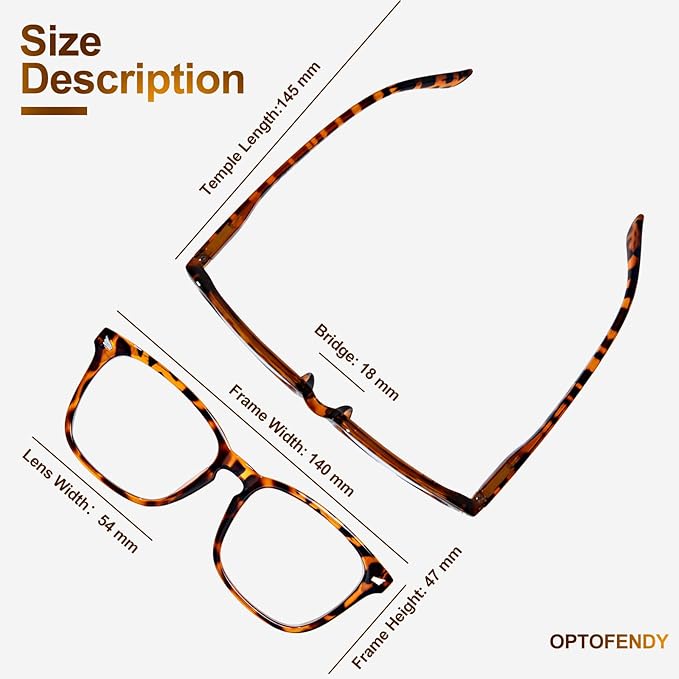 OPTOFENDY Blue Light Blocking Glasses Women Men, Computer Eyeglasses Anti Blue Light Glasses with Anti Eyestrain & UV