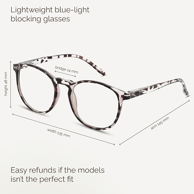 IBOANN Blue Light Glasses for Woman/Men, Fashion Blue Light Glasses Men, Fake Glasses Help Reduce Screen Fatigue