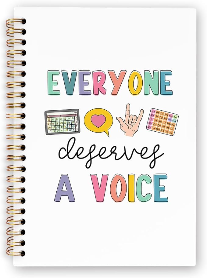 dvhdajed Everyone Deserves a Voice Mental Health Journaling Notebooks, Therapy Therapist Journal Spiral Notebook for Women, Mental Health Pathologist Office School Supplies Gifts, 5.5x8.3 In