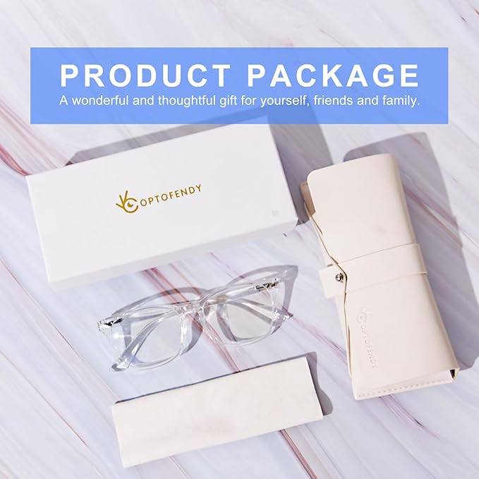 OPTOFENDY Blue Light Blocking Glasses Women Men, Computer Eyeglasses Anti Blue Light Glasses with Anti Eyestrain & UV