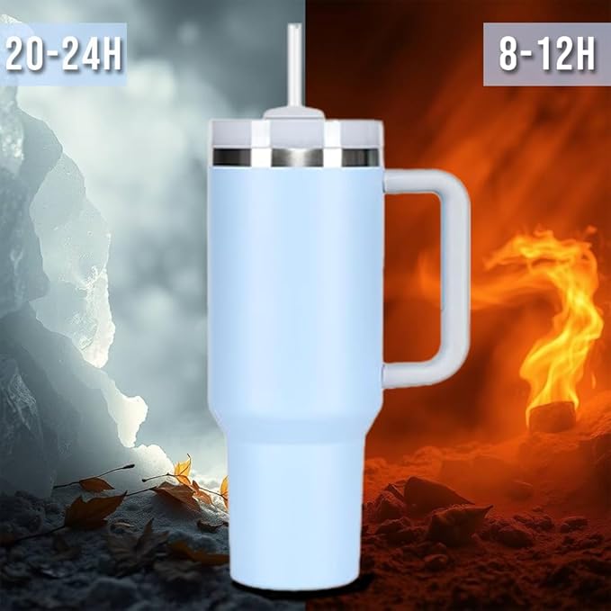 H&F Clicks Insulated Tumbler, Stainless Steel Tumbler with Leakproof Lid for Water, Coffee or Iced Tea. Cup Holder Compatible for Travel, BPA-Free Water Bottle, Vacuum Insulated Tumbler.