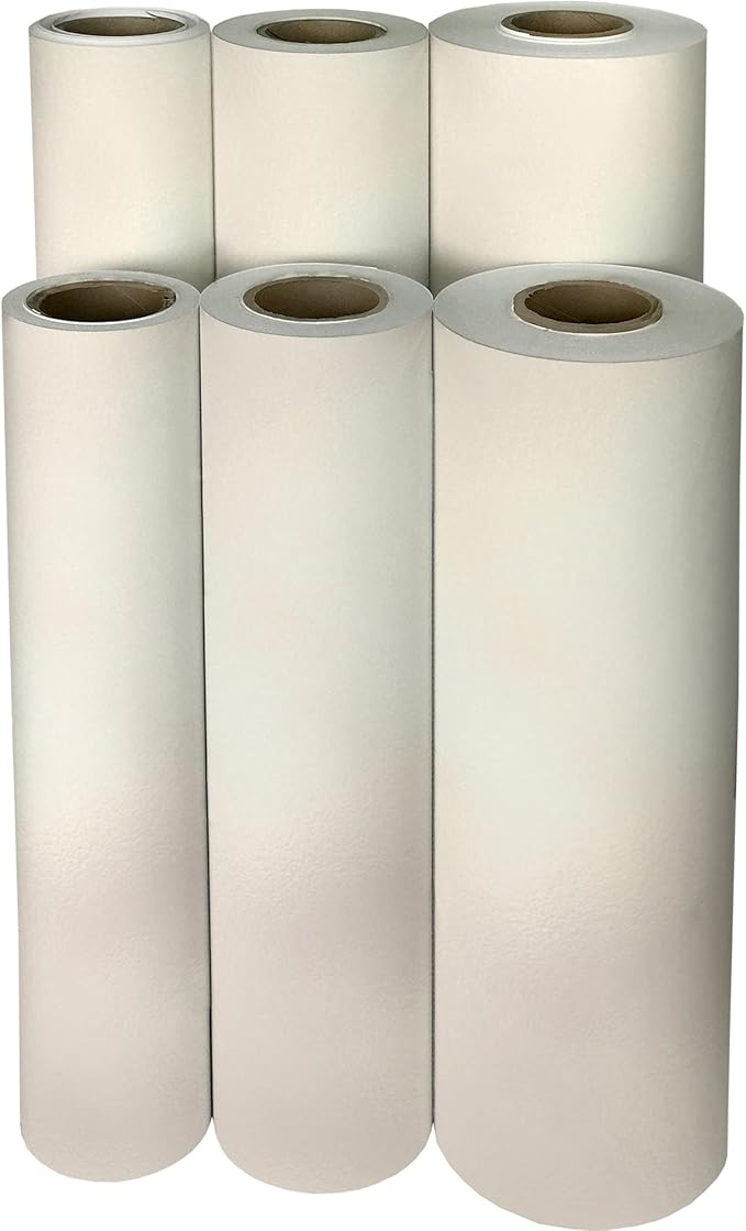 Jillson Roberts Bulk Gift Wrap, Everyday Gift Wrapping Supplies, Pearl Matte Metallic, 1/4 Ream 208 feet x 30 inches