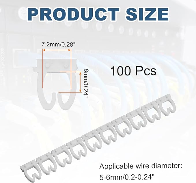 MECCANIXITY 100Pcs Wire Label, 0-9 Digital Cable Labels Tags M2-L Type Cable Numbers Markers for Identification Troubleshooting Maintenance of Wires, White