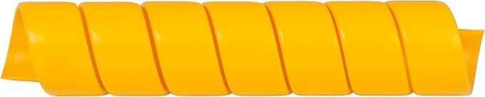 Caplugs SPSS Series – Plastic Safeplast Safe-Spirals, Spiral Wrap Hose & Cable Protector, Yellow HD-PE, 1.5" OD x 100' L Hydraulic & Pneumatic Hoses, Construction, Manufacturing, Auto (040C100Ye)
