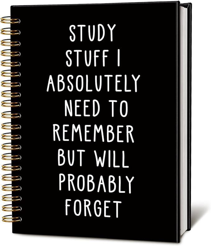 LIANGW Funny Notebooks for Work, School Stuff Journal for Women & Men, College Ruled Journaling Notebook for Writing, School Supplies for Teen Girls, 5.5x8.3 Inch