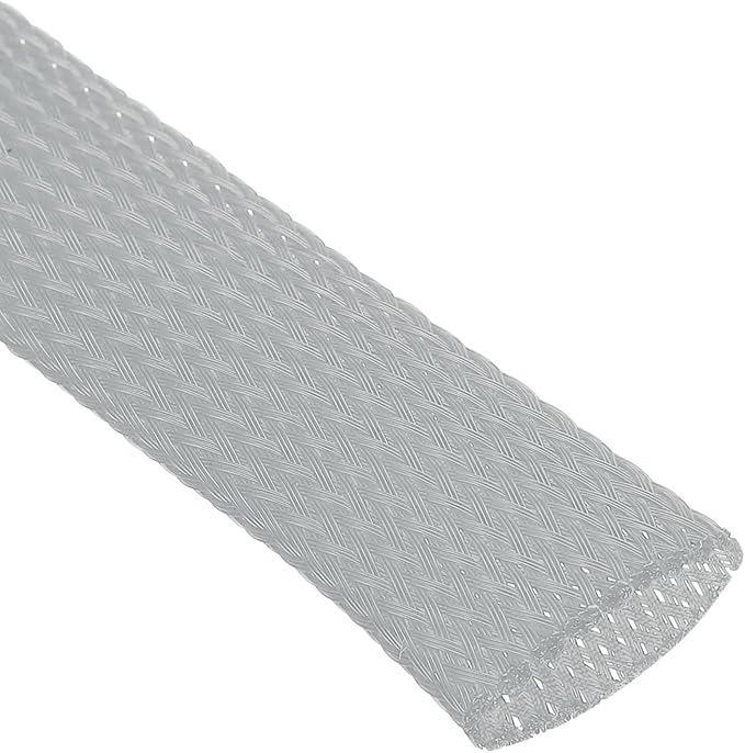 uxcell Expandable Sleeving,1 3/16-inch 25ft Cable Sleeve, Gray