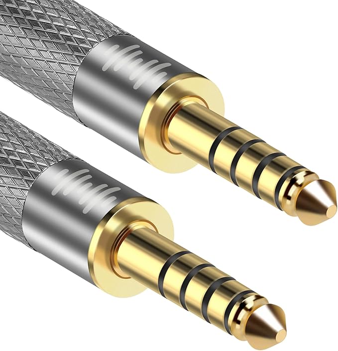 GEEKRIA 4.4mm Male to (1/8'') 3.5mm/2.5mm Balanced Female Headphones Adapter, Aluminum Alloy Conversion Audio Plug, Gold Plated (2 Pack)