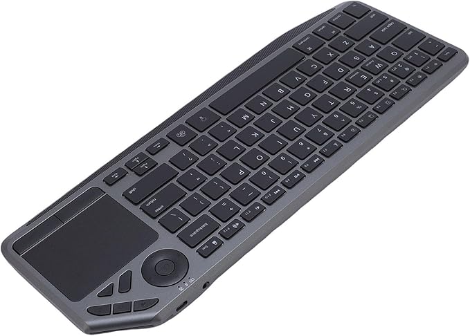 Qudinip Wireless Touch Keyboard, Multi Device Connection 2.4G Dual Mode with 7 Color Backlight Touchpad Multimedia Hotkey, for Laptop Tablet