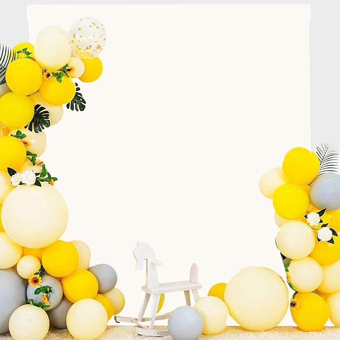 Ivory Photo Backdrop for Photoshoot Ivory Background for Photography Photo Backdrop Curtain for Party 5x7 FT