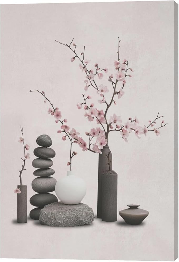 Zen Wall Art Zen Bathroom Pictures Wall Decor Spiritual Canvas Prints Meditation Decorations Painting Framed Artwork Office Home Spa Yoga Decor For Bedroom Dining Living Room 16"x24"