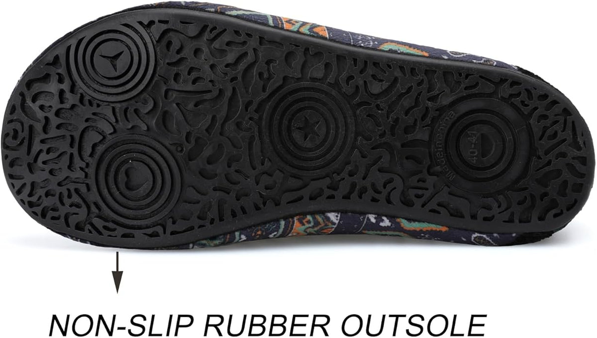 Scurtain Unisex Adults Rubber Sole Slippers