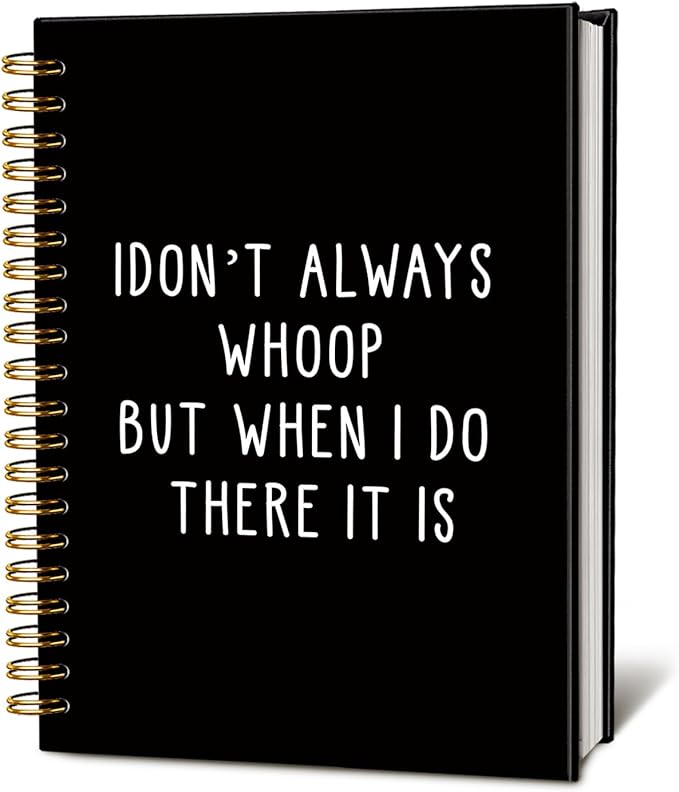 LIANGW Sarcastic Notebook for Work, Funny Office Gifts for Coworkers, Funny Notebooks Journalfor Work, Office Humor Gifts, Black Hardcover Spiral Notebook 5.5x8.3 Inch