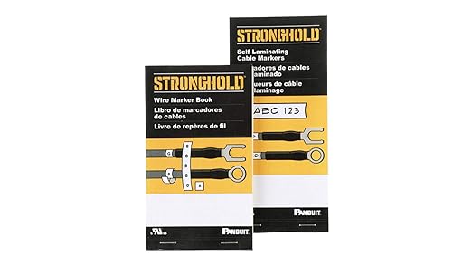Panduit PCMB-2 Pre-Printed Wire Marker Book, Vinyl Cloth, .22 by 1.38-Inch L, A-Z, 0-15, +, -, / Legends Only