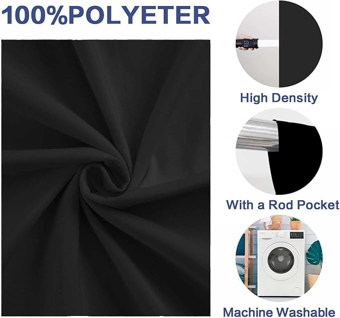 Photo Backdrop Black Background Cloth Professional Photography 5x7ft Seamless Design Eliminates Wrinkle Portrait Photography Wedding Dark Theme Decorations