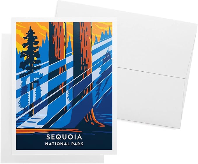 Twigs Paper - Assorted Nature National Parks Greeting Cards - Stationery Cards with Envelopes - Thank You and Blank Note Cards - Greeting Cards for All Occasions - Made in USA (5.5 x 4.25, Set of 12)