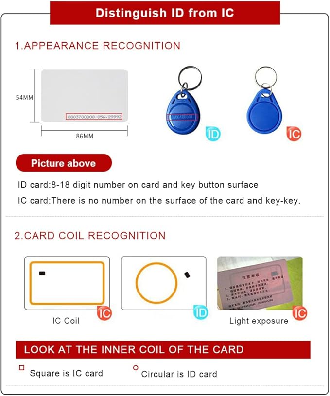HiLetgo 125Khz EM4100 USB RFID ID Card Reader Swipe Card Reader Plug and Play with Cable First 10 Digit (Only Read 125kHz ID Card, Cannot Read IC Card. See Product Pictures)