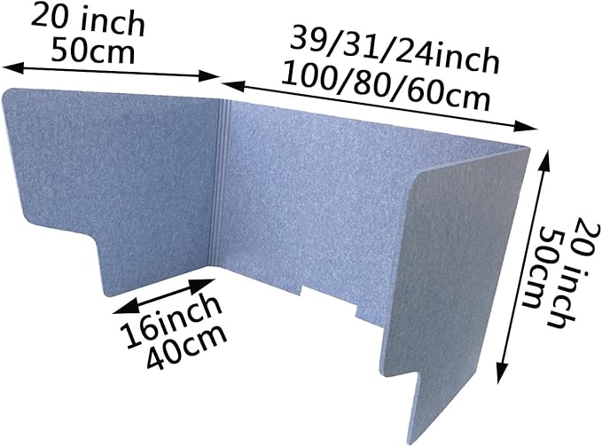 Portable Acoustic Desk Dividers2 Pack Foldable Privacy Screens Perfect for Schools Classrooms OfficesCustomizable Soundproofing Partition Panels