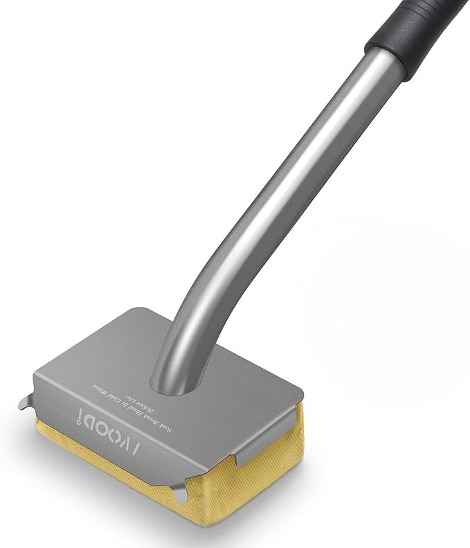 Steam Grill Brush-Grill Brush Bristle Free,Reinforced Grill Cleaner Scraper, Aramid Fiber Twill Pads,Replaceable Head Barbecue Grill Cleaner Brush,Heat-Resistant Twill Pads & Steam Cleaning Tool